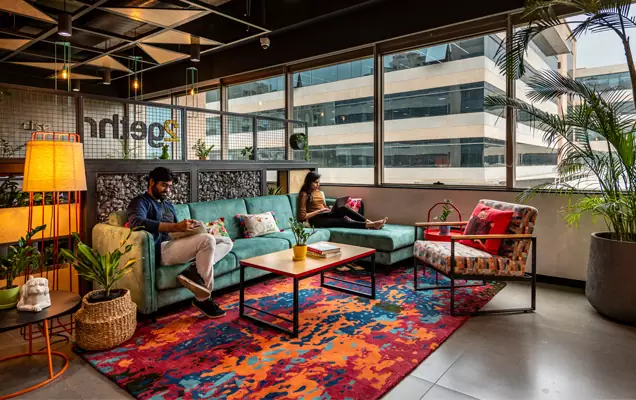 Office interior design and build with focus on sustainability at workplace