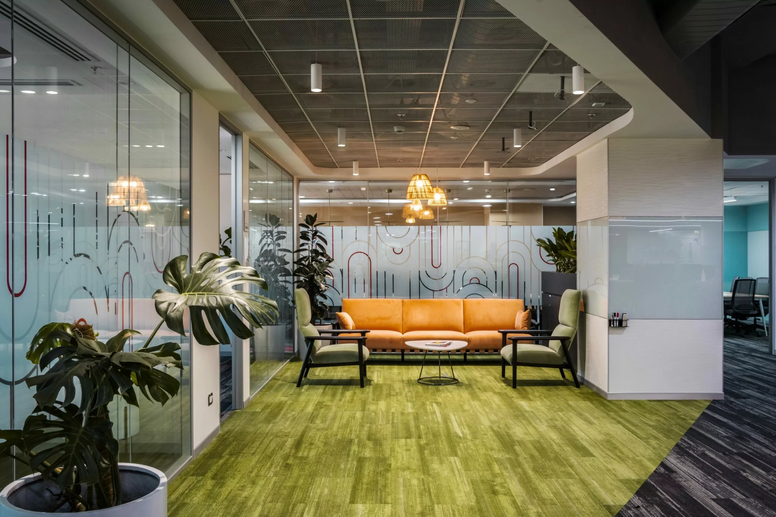 Collaboration space designed for MUFG office