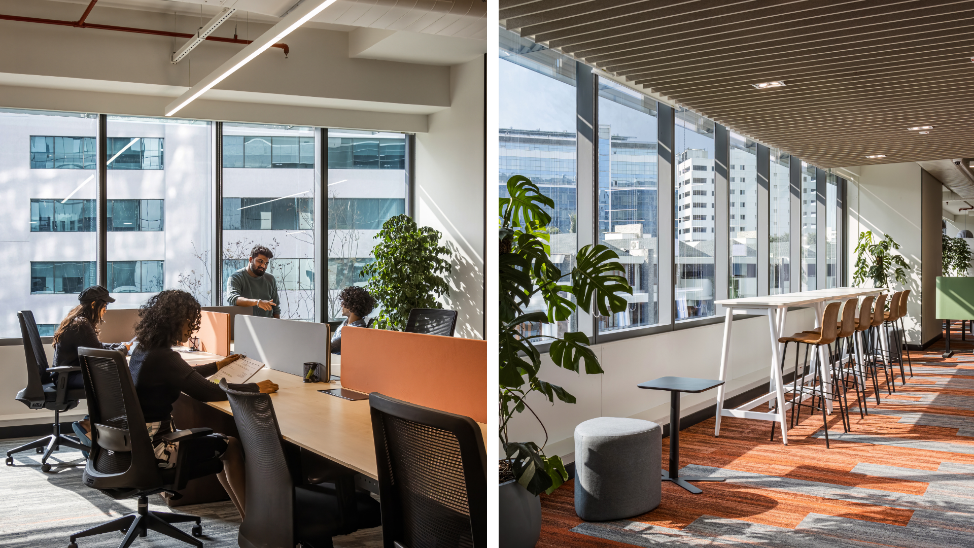 Dynamic workstation/working area designed by design and build company Zyeta with presence in Singapore and Malaysia
