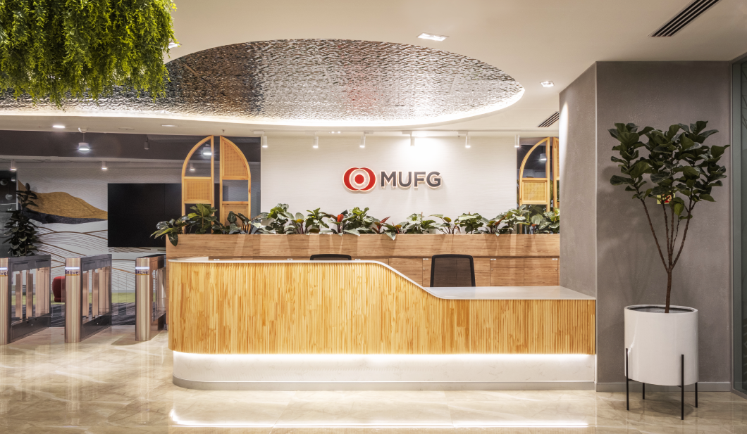 MUFG office reception design