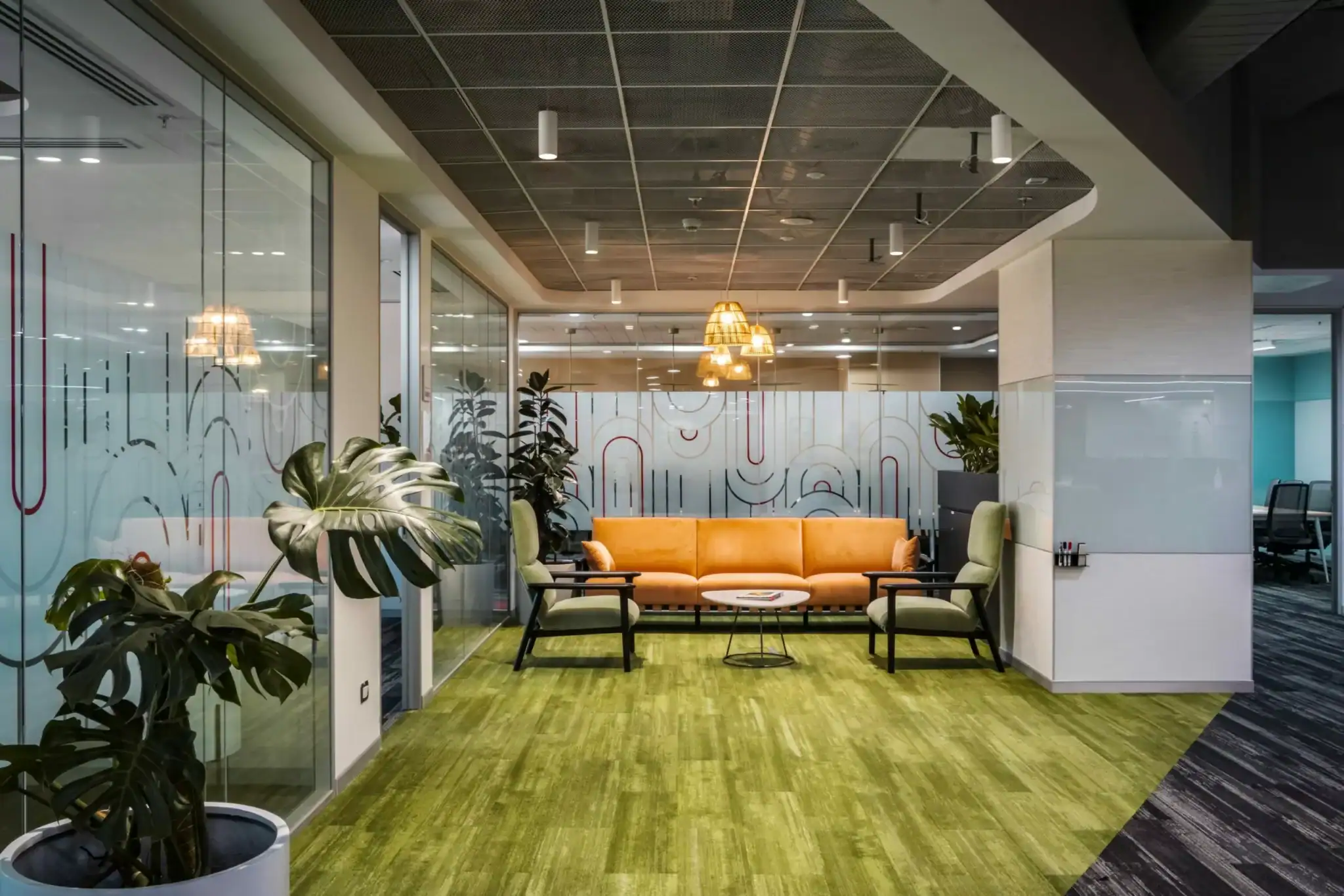 Collaborative workspaces at MUFG office