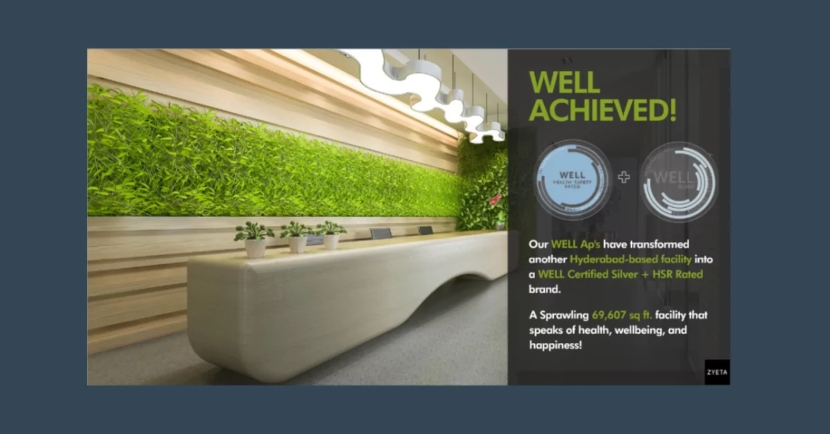 Well Certified: Another Hyderabad-based Office is now WELL and HSR Certified!