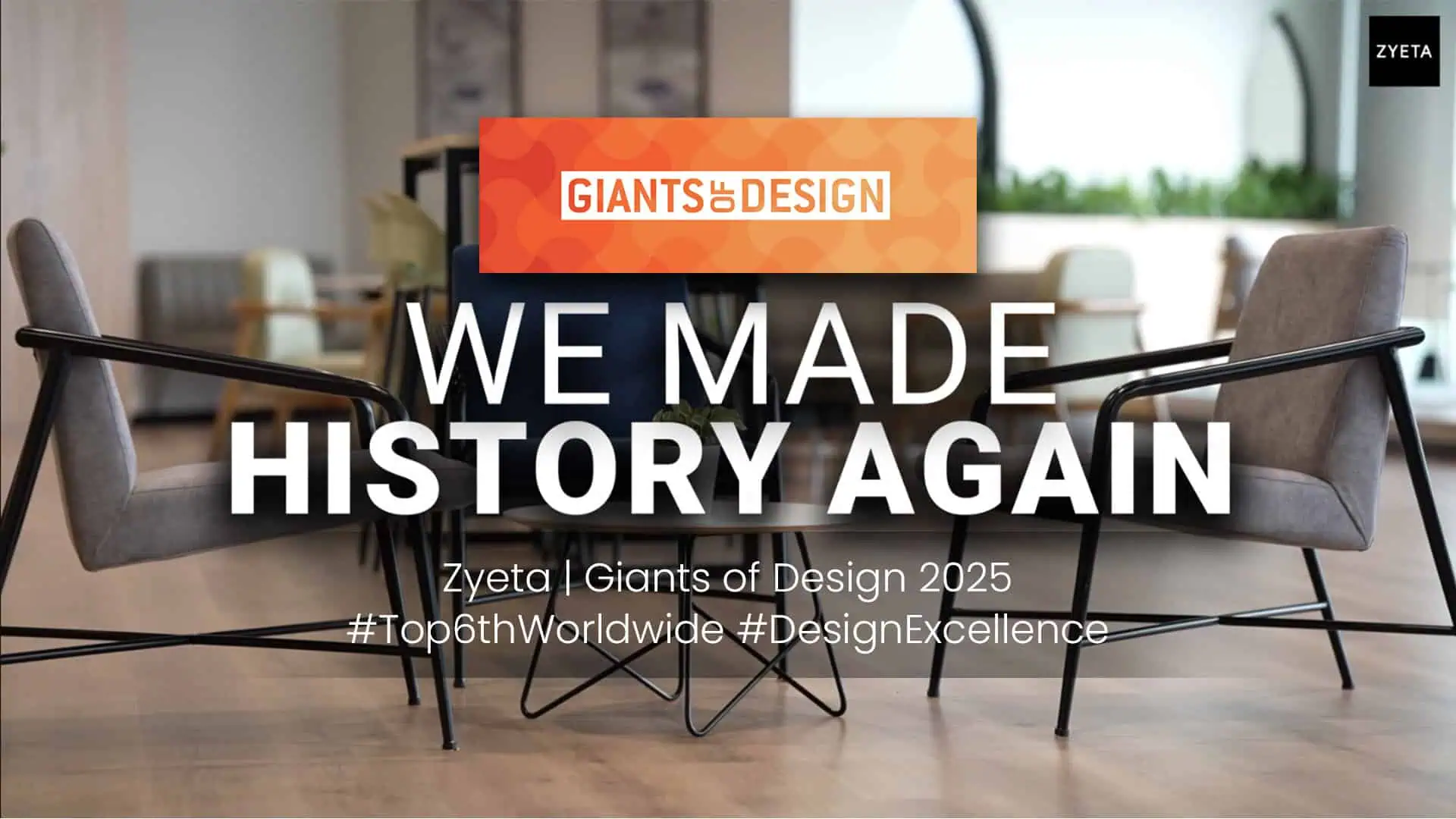 Zyeta Ranked in Top 10 Global Design Giants